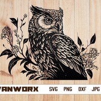 Floral Owl Svg File | Floral Animal svg | Owl Svg | Owl Cut Files | Owl Clipart | Floral Animal Svg 