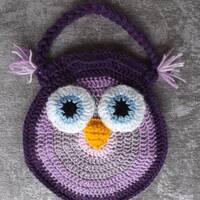 GIRLS BAG, Girls Hand Crocheted Handbag, Owl Bag, Girls Purse, Birthday Gift, Christmas Gift, Girls 