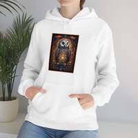 Owl, Barn Owl, Snowy Owl, Unisex Heavy Blend Hooded Sweatshirt, Hoodie, Bird Lover, Wildlife, Spirit