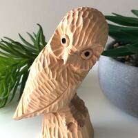 Sculpture Atelier Noel Guay Signed Hand Carved Owl Artist St-Jean Port-Joli Quebec *Free Shipping Wi