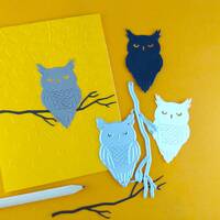 Owls Cutting Dies - Owl Crafting Dies - Metal Die - Cardmaking - Halloween Craft - Fall Decor - Owl 