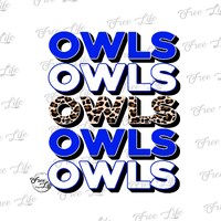Owls PNG Download, Owls Digital Art Download, Owls Mascot Download, Owls Mom Png, Blue Owls School M
