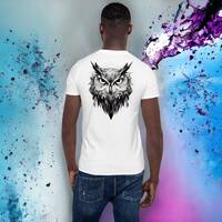 Mystic Moonlit Owl Design T-Shirt Print On Back