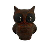 Ceramic Brown Owl Statue