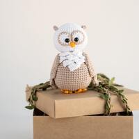 OWL CROCHET TOYS as woodland baby shower or baby announcement gift, stuffed woodland animals, amigur
