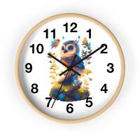Owl clock Birds decor clock Interior fantasy birds Wall Clock