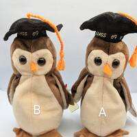 Rare Ty Beanie Babies WISE OWL  the CLASS of 1997  retired with Errors