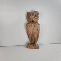 21" Tall Carved Mid Century Owl