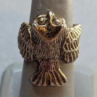 Sterling Silver Owl Ring-925 Owl in Flight Ring-Size 6 Ring-Owl themed Jewelry