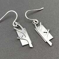 Tree with bird or owl earrings