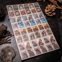 48 Owl Stamps - 4 Sickels | on a self-adhesive perforated paper