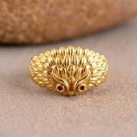 Owl Gold Ring, Night Owl In the Tree Ring, Owl Ring Men and Women Ring, Vintage Ring