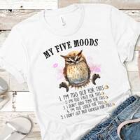 Sarcastic Owl T-Shirt: Funny Rude Graphic Tee, Unisex