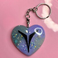 Night Owl Bo Katan Inspired Resin Heart Keychain