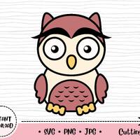 Owl SVG, Cute Sitting Owl SVG, Cut File Baby, Animal SVG, Woodland Animal, Toddler Bodysuit, Nursery