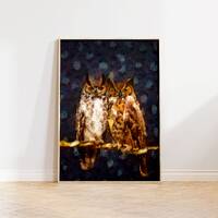 Owl Painting | Owls | Artwork | Wall Decor | Printable Art | Digital Download