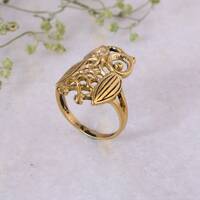 Handmade Owl Ring: Adjustable Unisex Accessory