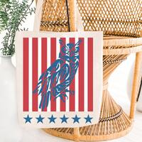 Owl Bag, Tote Bag for Independence Day, 4th of July Gift for Nature Lover,  USA Flag Gift Bag for An