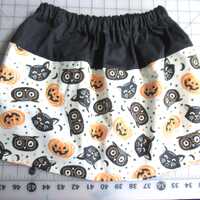 Halloween skirt  owls, black cats and pumpkins   skirt for  toddlers   size 4T  only one left