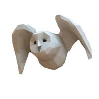 3D Owl papercraft, 3D animal papercraft, low poly owl papercraft, 3D wall hanging, digital template 