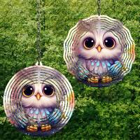 Owl Wind Spinner Wind Spinner Png Wind Spinner Sublimation Designs Wind Spinner Designs 8 in Wind Sp