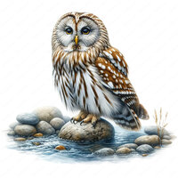 Ural Owl Clipart | 10 High-Quality Designs | Wall Art | Paper Craft | Apparel | Junk Journals | Digi