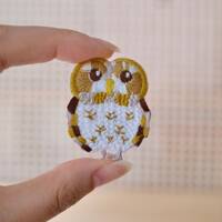 Cute Owl Patch | Owl Iron on Patch | Cute Brown Owl Patches | DIY Clothing Patch | Embroidered Patch