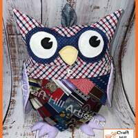 Memory Owl Keepsake: Clothing Remembrance Gift (12" Tall)