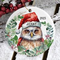 Owl Ornament/Personalized Ornament/Owl Gift/Christmas Owl Tree Ornament/Owl Decor/Christmas Ornament
