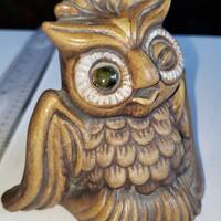 Vintage ceramic winking owl figurine excellent condition