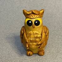 Peanut Butter Cookie Owl, Polymer Clay Figurine, Polymer Clay Owl, Owl Figurine, Handmade Clay Figur