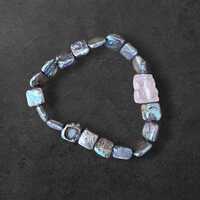 Owl Pearl Pink Stretch Bracelet