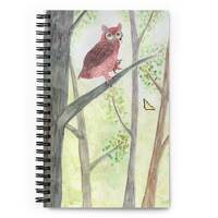 Forest Owl Spiral notebook