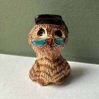 Vintage Philip Laureston Owl Figurine - Perfect Graduation Gift with Mortarboard Hat (c. 1970-80s)
