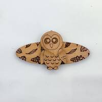 Fall Owl Hair Clip SVG File, Laser Cut File, Hair Clip Laser Cut File