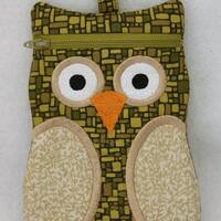 In the Hoop Owl Zipper Cases Machine Embroidery Design Files Instant Download