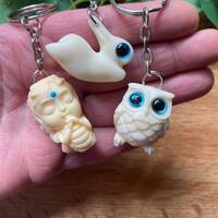 Nut Ivory Keychain-Mermaid Keychain-Bunny Keychain-Owl Keychain-Tagua Nut Keychain-Vegtable Ivory Ke