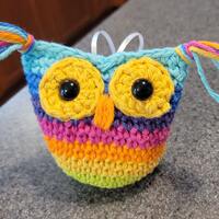 Handmade Crochet LGBTQIA + ''Owl Eyes" Ornament