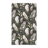 Owl Forest-on gray by JAF Studio/Kitchen Towel/Tea Towel/18"x30"