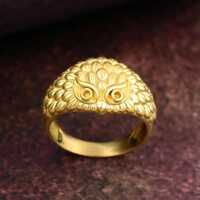 Cute Owl Ring, Owl Ring, Vintage Rings, Brass Ring, Gold Owl Ring, Bird Ring, Rings for women, Daint