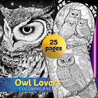 Owl Coloring Pages Grayscale Art Therapy Printable For Instant Download