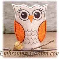 Owl Flameless Tealight Cover Machine Embroidery File Instant Download