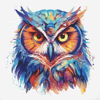Owl Face 1 Cross-Stitch Pattern Digital Download