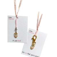 Cute Charms! Cute handmade enamel Owl clasp/phone charm/bookmark. Various slogans. Ideal leaving/bir