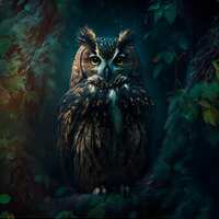 Owl - Velvet panel - upholstery velvet panel - fabric for a pillowcase - different sizes