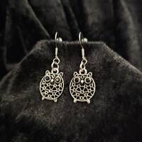 Owl Stainless Steel Hypoallergenic Dangle Earrings