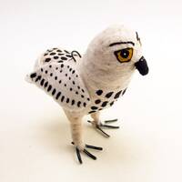 Spun Cotton Snowy Owl Figure/Ornament