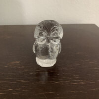 Vintage Goebel Glass Owl Figure 1980