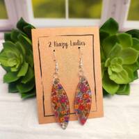 Floral Owl Earrings - Cute Dangle Jewelry Gift for Owl Lovers - Beautiful Floral Design - Owl Earrin