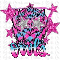 Owls PNG, Preppy Mascot, Glitter Stars, School Spirit, Team Spirit, Digital File, Sublimation Downlo